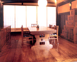 美山スタイル 天然銘木テーブル付 リビング