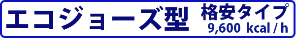 エコジョーズ型 格安タイプ　9,600 kcal/h